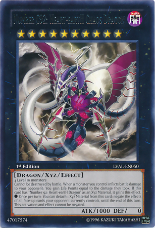 Number C92: Heart-eartH Chaos Dragon [LVAL-EN050] Rare | Clutch Gaming