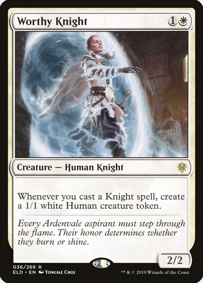 Worthy Knight (Promo Pack) [Throne of Eldraine Promos] | Clutch Gaming