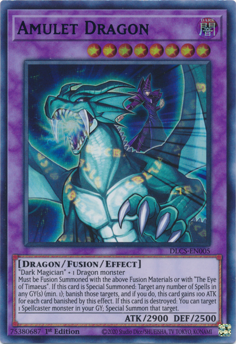 Amulet Dragon (Blue) [DLCS-EN005] Ultra Rare | Clutch Gaming