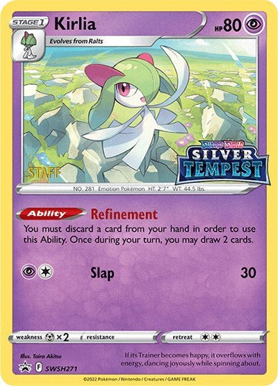 Kirlia (SWSH271) (Prerelease) (Staff) [Sword & Shield: Black Star Promos] | Clutch Gaming