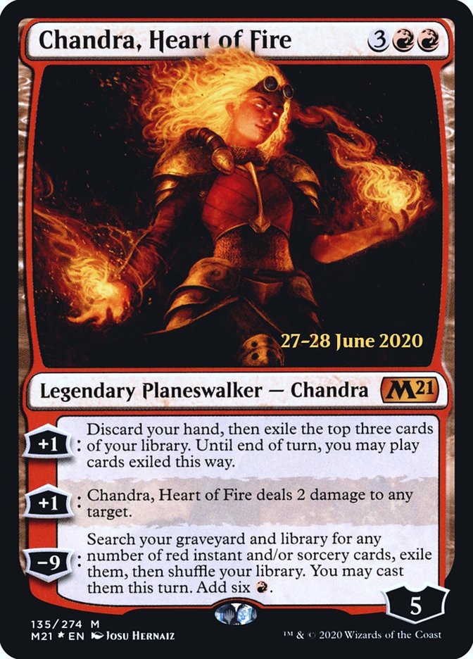 Chandra, Heart of Fire [Core Set 2021 Prerelease Promos] | Clutch Gaming