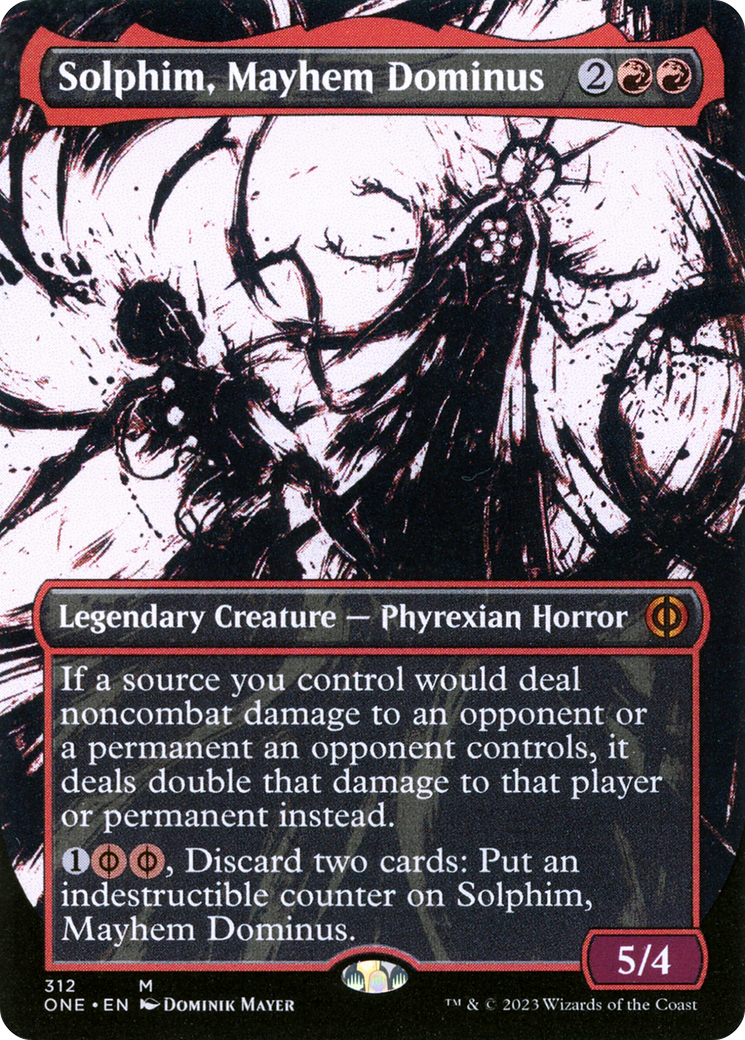 Solphim, Mayhem Dominus (Borderless Ichor) [Phyrexia: All Will Be One] | Clutch Gaming