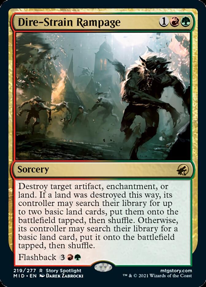 Dire-Strain Rampage [Innistrad: Midnight Hunt] | Clutch Gaming