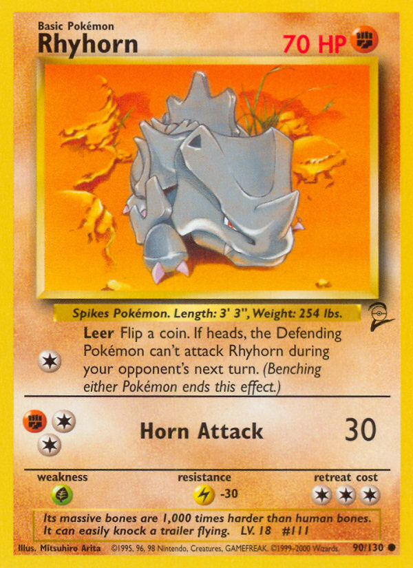 Rhyhorn (90/130) [Base Set 2] | Clutch Gaming