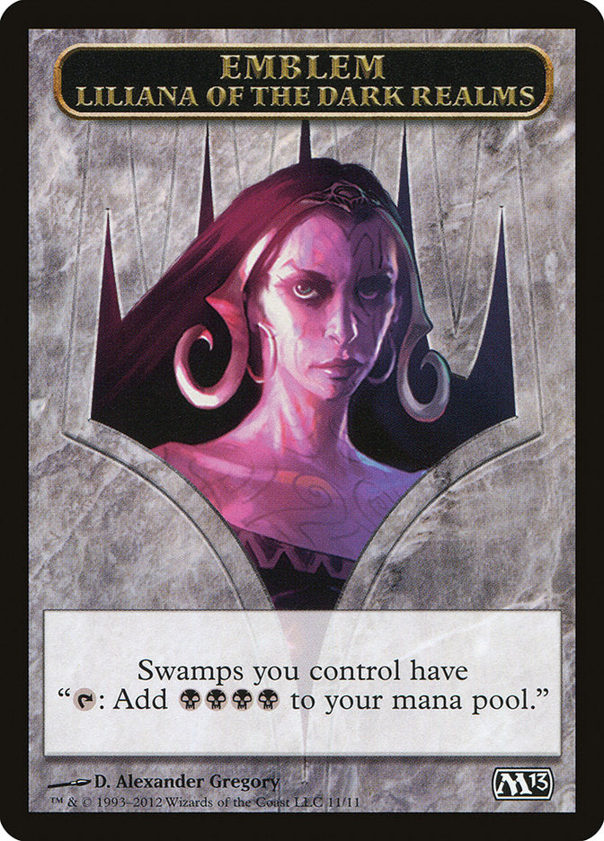 Liliana of the Dark Realms Emblem [Magic 2013 Tokens] | Clutch Gaming