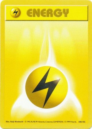 Lightning Energy (100/102) [Base Set Shadowless Unlimited] | Clutch Gaming