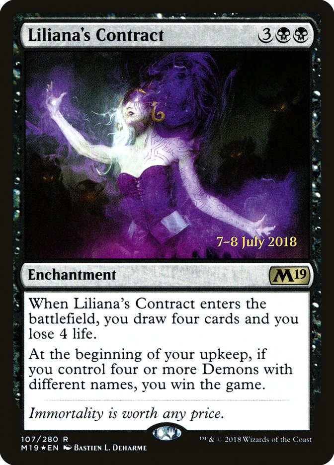 Liliana's Contract [Core Set 2019 Prerelease Promos] | Clutch Gaming