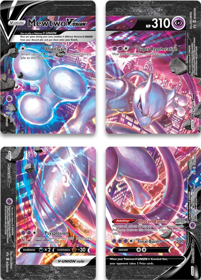 Mewtwo V-Union (Set of 4) [Sword & Shield: Black Star Promos] | Clutch Gaming