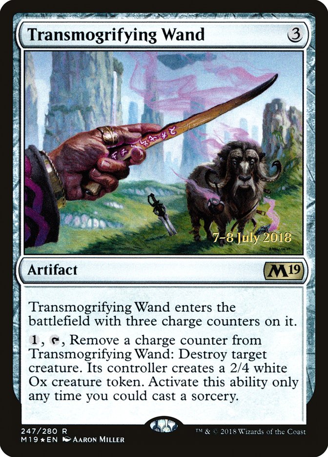 Transmogrifying Wand [Core Set 2019 Prerelease Promos] | Clutch Gaming