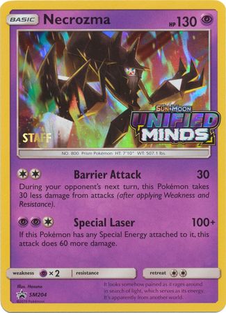 Necrozma (SM204) (Staff Prerelease Promo) [Sun & Moon: Black Star Promos] | Clutch Gaming