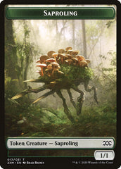 Plant // Saproling Double-Sided Token [Double Masters Tokens] | Clutch Gaming