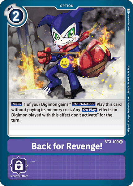 Back for Revenge! [BT3-109] [Release Special Booster Ver.1.0] | Clutch Gaming