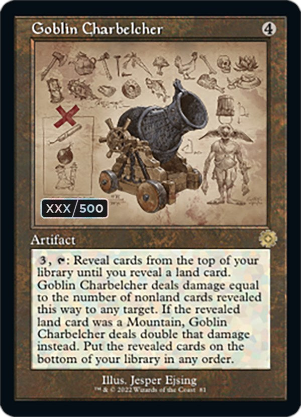 Goblin Charbelcher (Retro Schematic) (Serial Numbered) [The Brothers' War Retro Artifacts] | Clutch Gaming