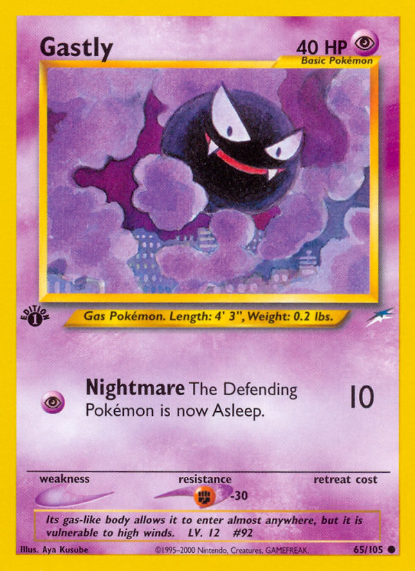 Gastly (65/105) [Neo Destiny 1st Edition] | Clutch Gaming