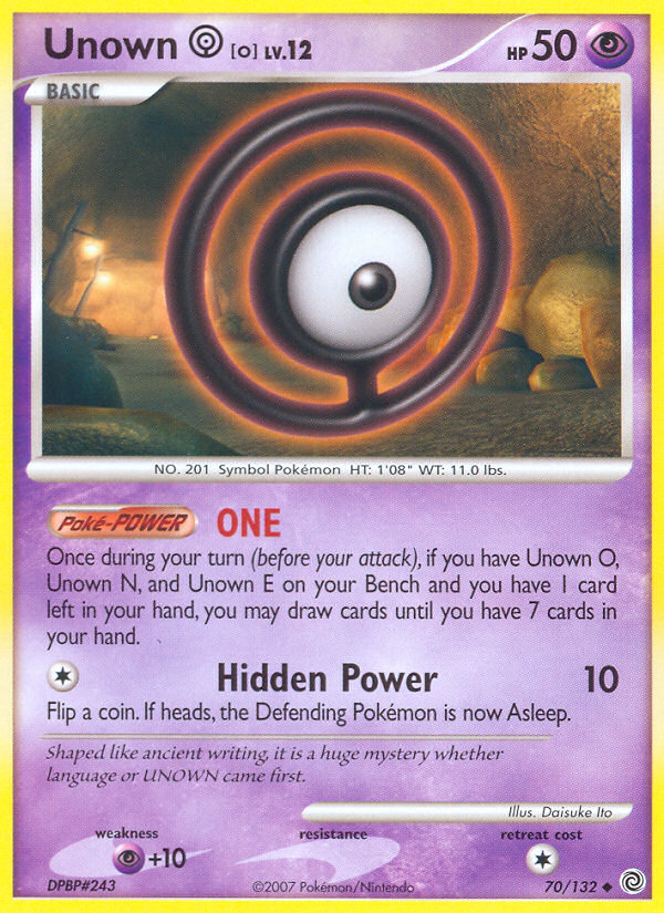 Unown O (70/132) [Diamond & Pearl: Secret Wonders] | Clutch Gaming