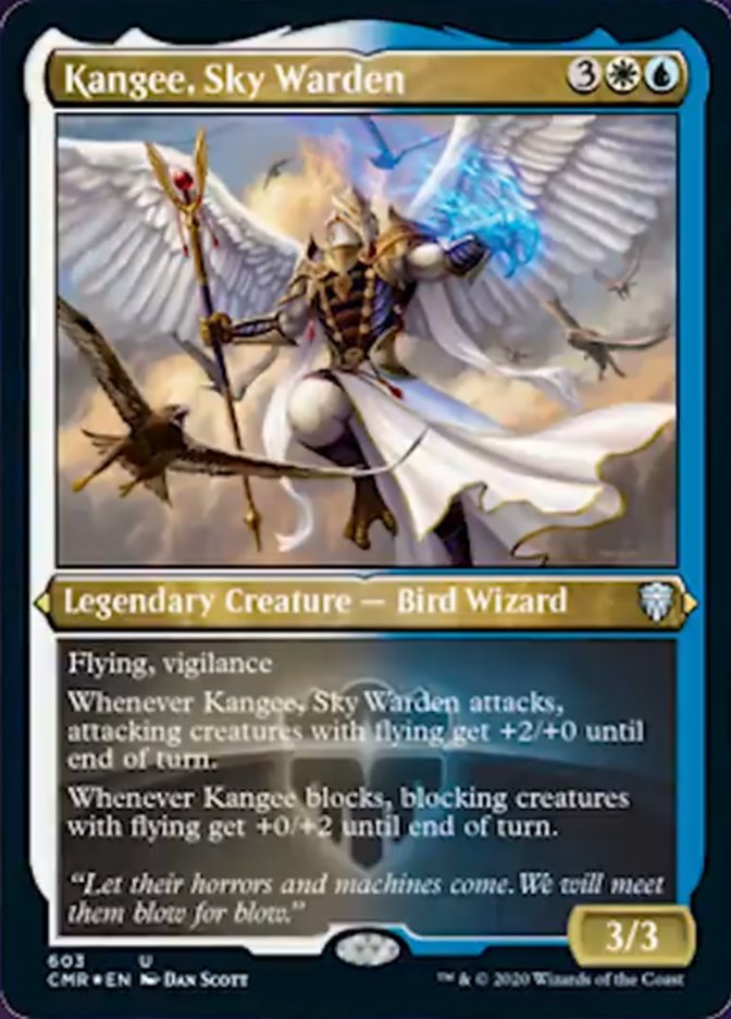 Kangee, Sky Warden (Etched) [Commander Legends] | Clutch Gaming