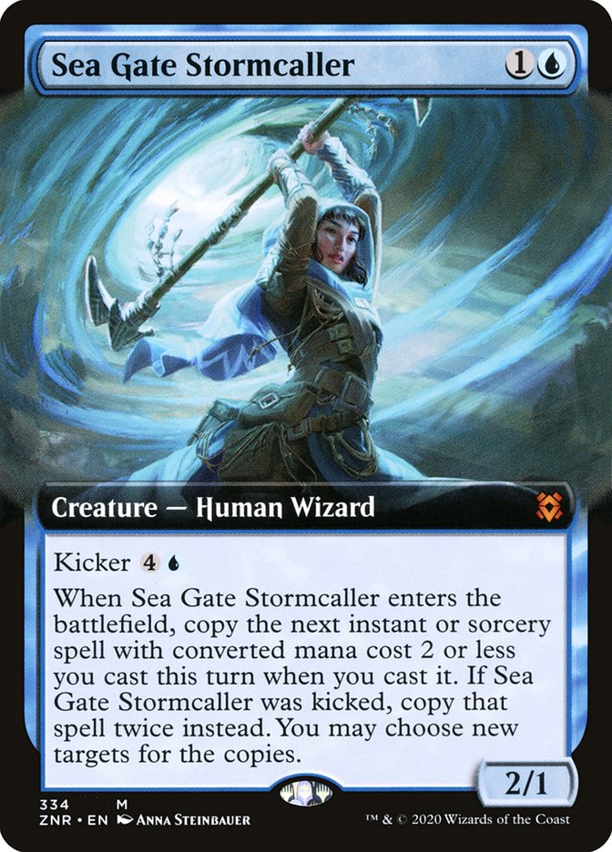 Sea Gate Stormcaller (Extended Art) [Zendikar Rising] | Clutch Gaming