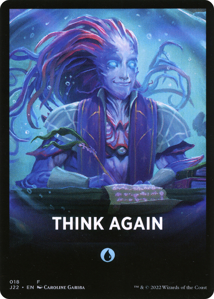 Think Again Theme Card [Jumpstart 2022 Front Cards] | Clutch Gaming