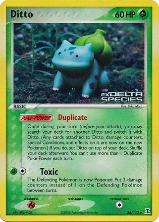 Ditto (36/113) (Stamped) [EX: Delta Species] | Clutch Gaming