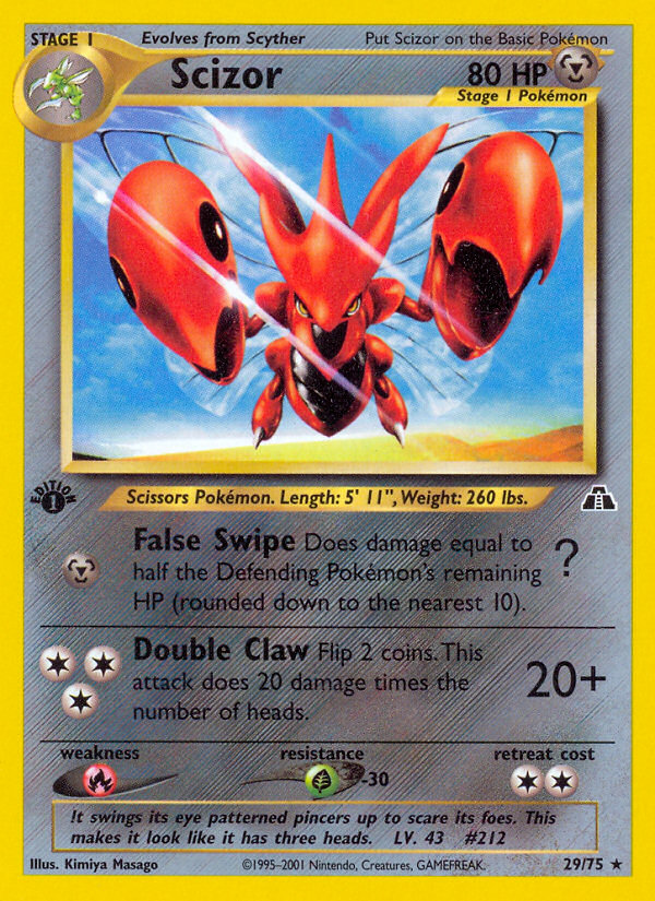 Scizor (29/75) [Neo Discovery 1st Edition] | Clutch Gaming