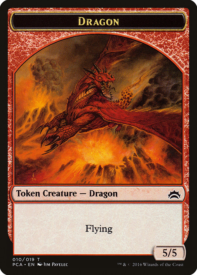 Dragon // Saproling Double-Sided Token [Planechase Anthology Tokens] | Clutch Gaming