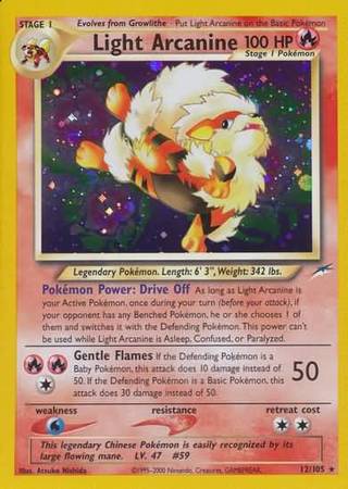 Light Arcanine (12/105) [Neo Destiny Unlimited] | Clutch Gaming