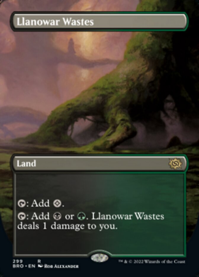 Llanowar Wastes (Borderless Alternate Art) [The Brothers' War] | Clutch Gaming