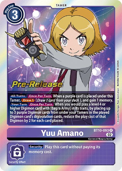 Yuu Amano [BT10-093] [Xros Encounter Pre-Release Cards] | Clutch Gaming