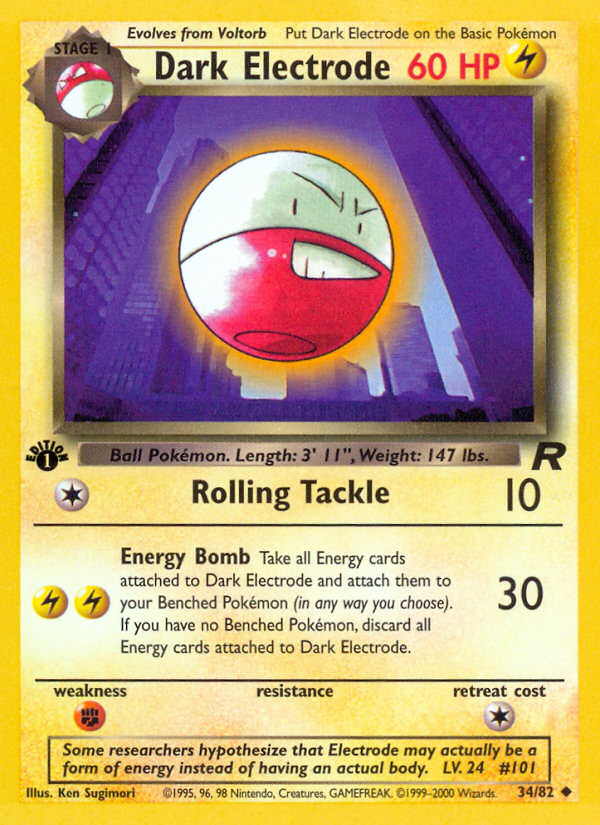 Dark Electrode (34/82) [Team Rocket 1st Edition] | Clutch Gaming