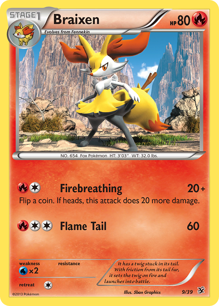 Braixen (9/39) [XY: Kalos Starter Set] | Clutch Gaming