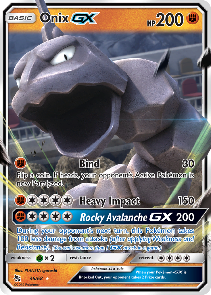 Onix GX (36/68) [Sun & Moon: Hidden Fates] | Clutch Gaming