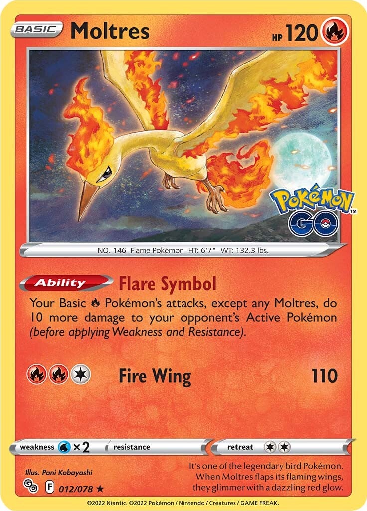 Moltres (012/078) [Pokémon GO] | Clutch Gaming