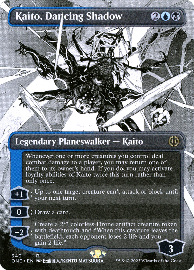 Kaito, Dancing Shadow (Borderless Manga) [Phyrexia: All Will Be One] | Clutch Gaming