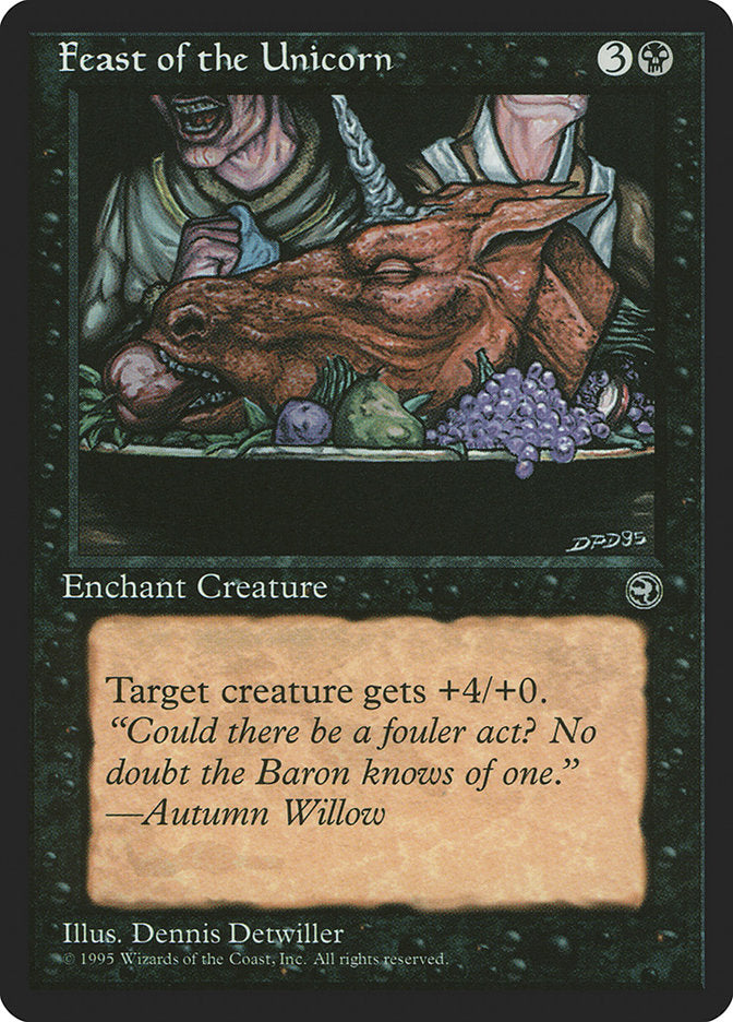 Feast of the Unicorn (Autumn Willow Flavor Text) [Homelands] | Clutch Gaming