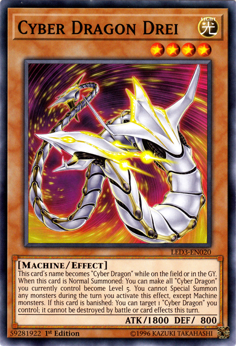 Cyber Dragon Drei [LED3-EN020] Common | Clutch Gaming