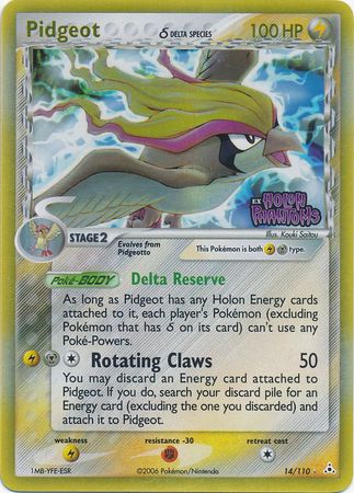 Pidgeot (14/110) (Delta Species) (Stamped) [EX: Holon Phantoms] | Clutch Gaming