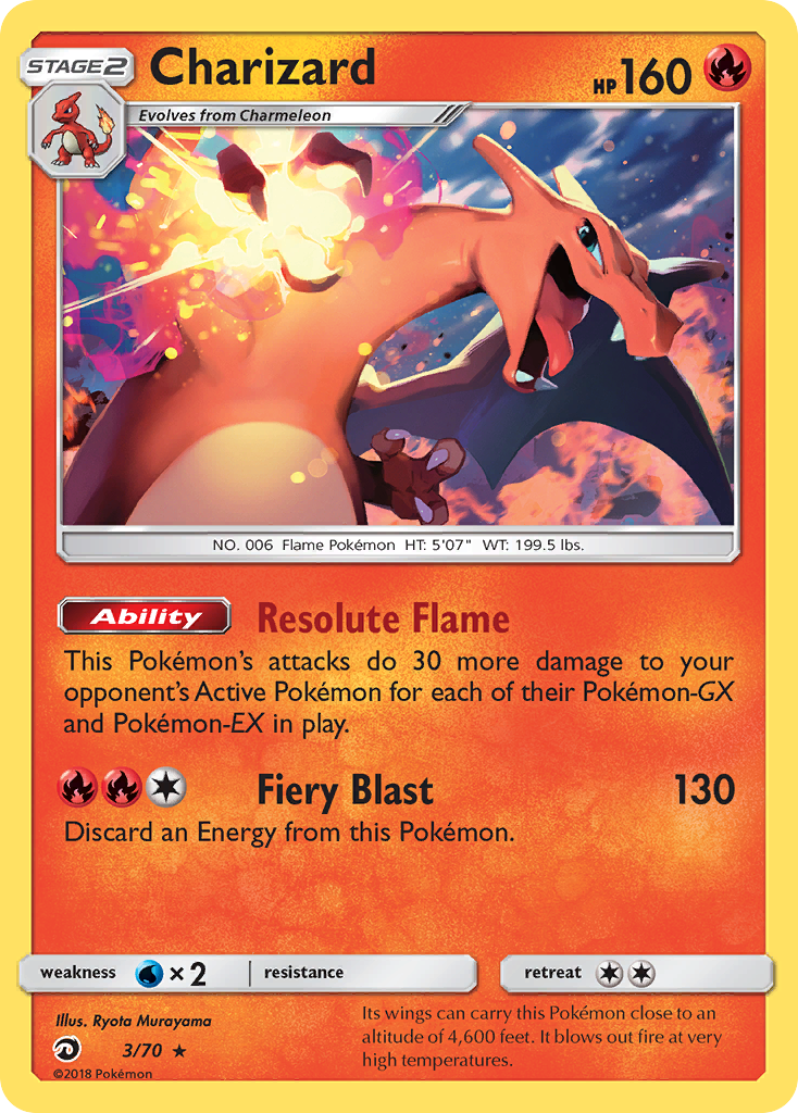 Charizard (3/70) [Sun & Moon: Dragon Majesty] | Clutch Gaming