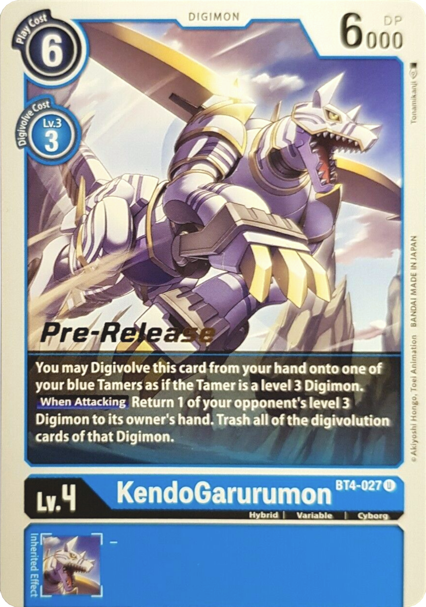 KendoGarurumon [BT4-027] [Great Legend Pre-Release Promos] | Clutch Gaming