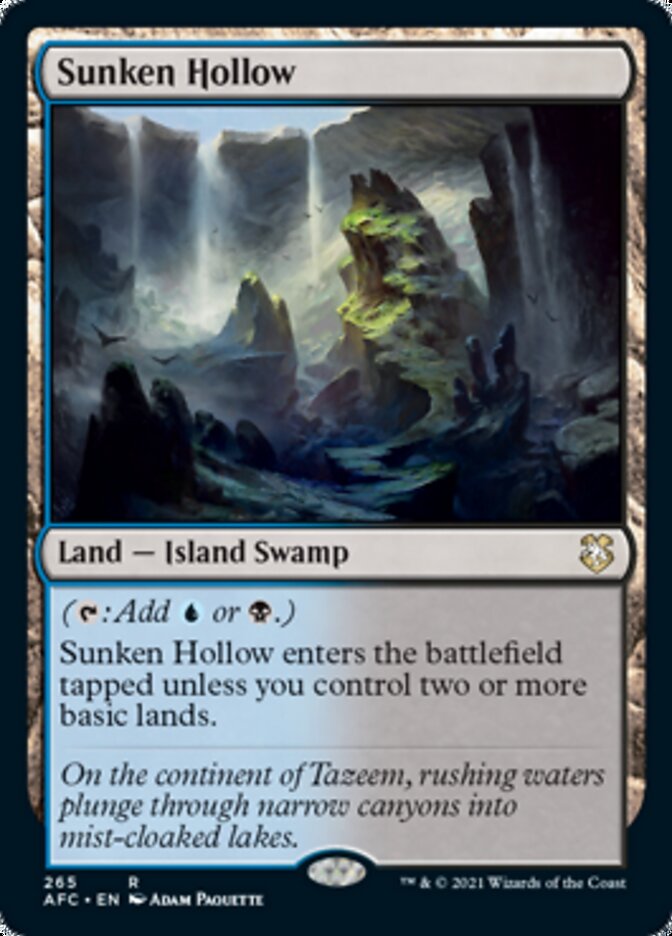 Sunken Hollow [Dungeons & Dragons: Adventures in the Forgotten Realms Commander] | Clutch Gaming