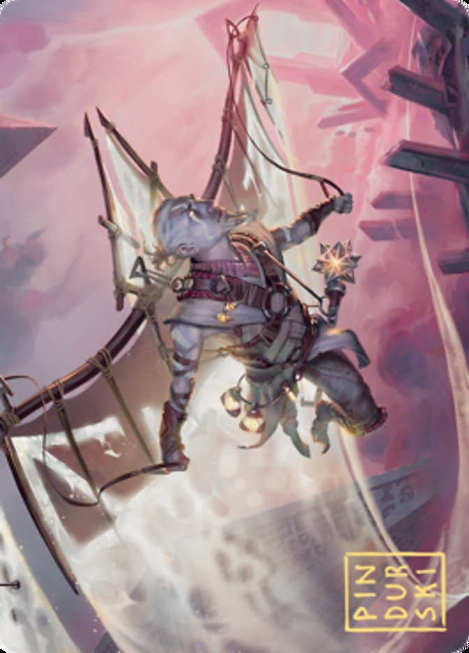 Kitesail Cleric Art Card (Gold-Stamped Signature) [Zendikar Rising Art Series] | Clutch Gaming