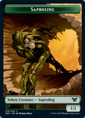 Saproling // Spirit (002) Double-Sided Token [Kamigawa: Neon Dynasty Commander Tokens] | Clutch Gaming