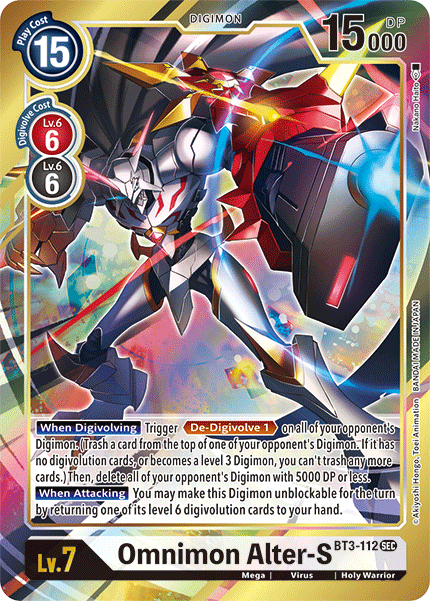 Omnimon Alter-S [BT3-112] (Alternate Art) [Release Special Booster Ver.1.5] | Clutch Gaming