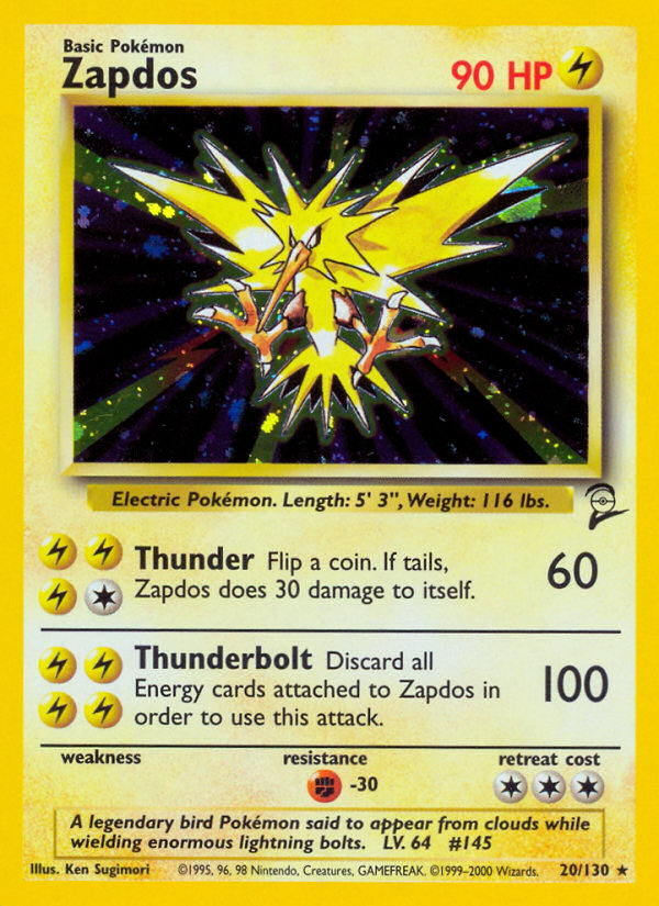 Zapdos (20/130) [Base Set 2] | Clutch Gaming