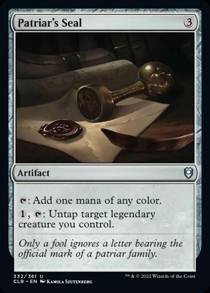 Patriar's Seal [Commander Legends: Battle for Baldur's Gate] | Clutch Gaming