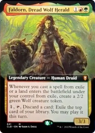 Faldorn, Dread Wolf Herald (Extended Art) [Commander Legends: Battle for Baldur's Gate] | Clutch Gaming