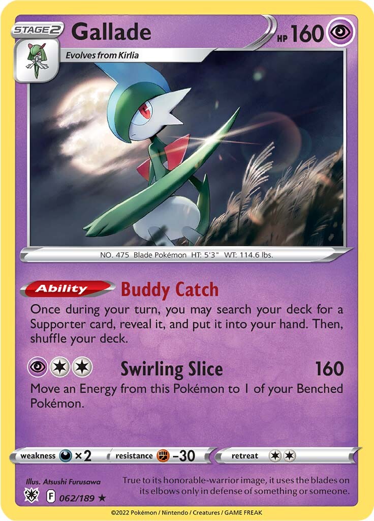 Gallade (062/189) [Sword & Shield: Astral Radiance] | Clutch Gaming