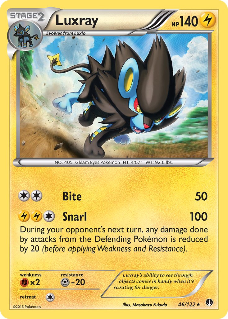 Luxray (46/122) (Cracked Ice Holo) [XY: BREAKpoint] | Clutch Gaming