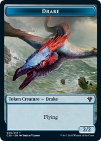 Drake // Insect (018) Double-Sided Token [Commander 2020 Tokens] | Clutch Gaming