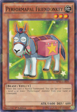 Performapal Friendonkey [SP15-EN026] Shatterfoil Rare | Clutch Gaming