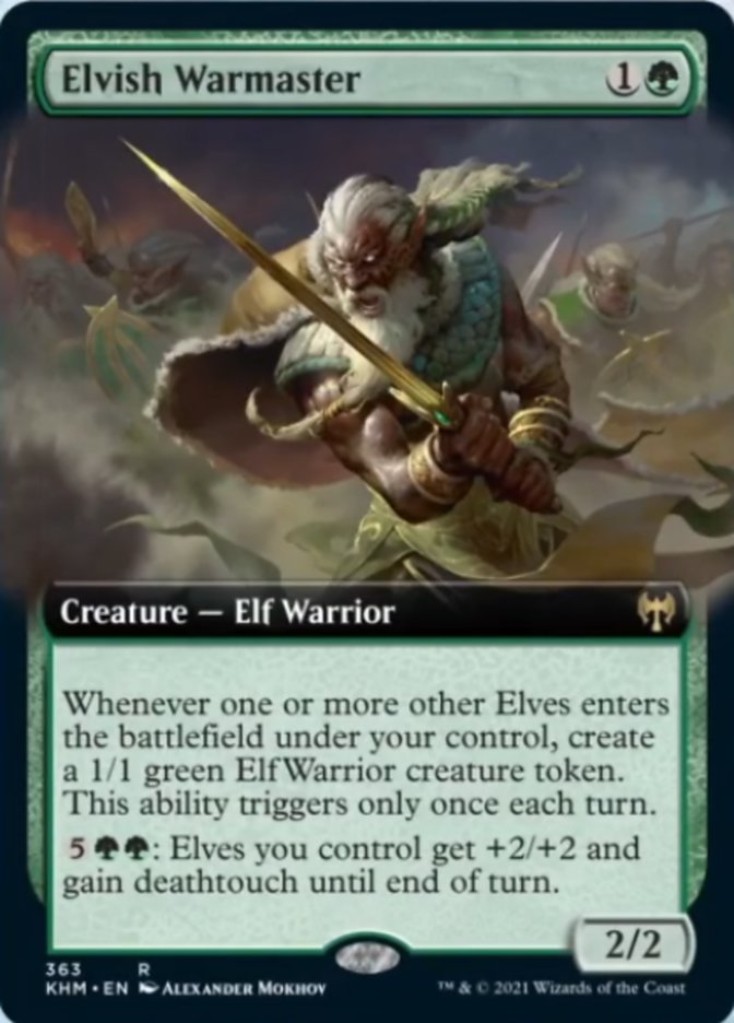 Elvish Warmaster (Extended Art) [Kaldheim] | Clutch Gaming